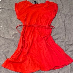 H&M shirt dress with waist tie